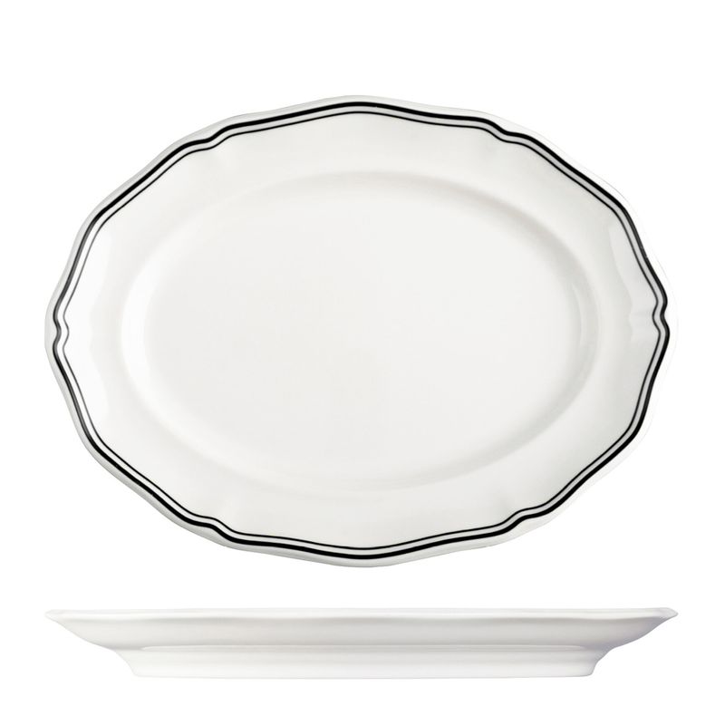 PLATE OVAL 250MM, LUZERNE ASTORIA INK