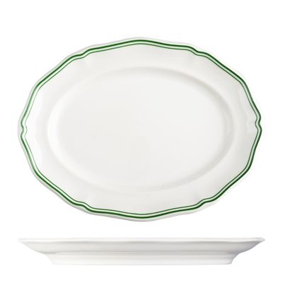 PLATE OVAL 250MM, LUZERNE ASTORIA EMERALD