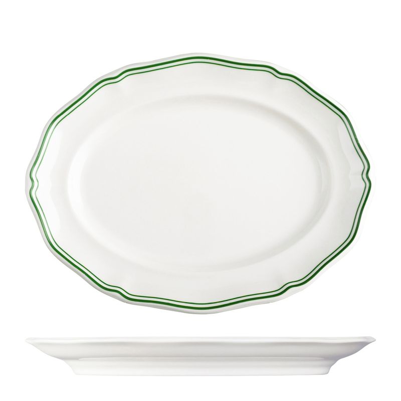 PLATE OVAL 250MM, LUZERNE ASTORIA EMERALD