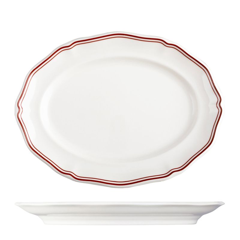 PLATE OVAL 250MM, LUZERNE ASTORIA ROSEWOOD