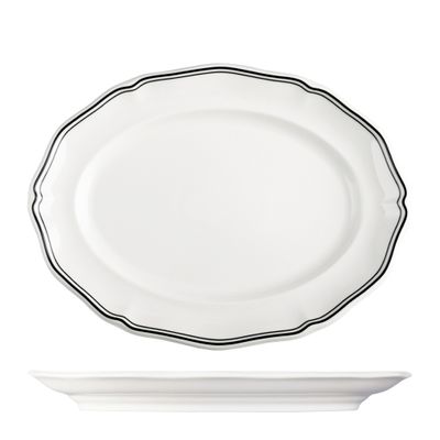 PLATE OVAL 300MM, LUZERNE ASTORIA INK