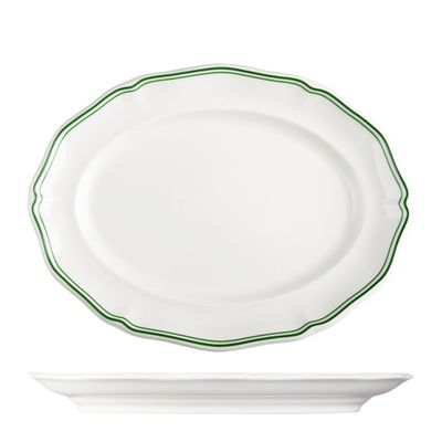 PLATE OVAL 300MM, LUZERNE ASTORIA EMERALD