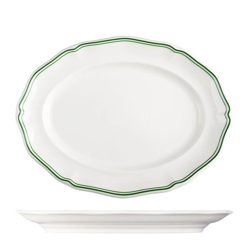 PLATE OVAL 300MM, LUZERNE ASTORIA EMERALD