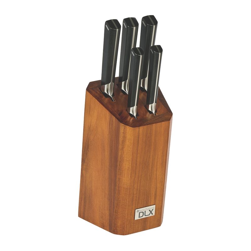 KNIFE BLOCK 6PCE DLX APEX SWISS DIAMOND