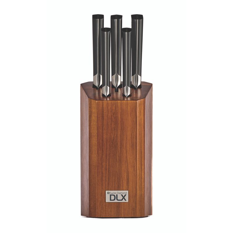 KNIFE BLOCK 6PCE DLX APEX SWISS DIAMOND