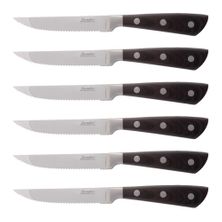 KNIFE STEAK EBONY 245MM SET-6, CAVALIER BISTRO