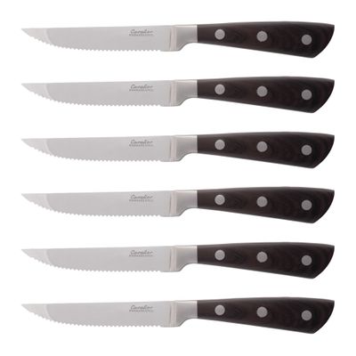 KNIFE STEAK EBONY 245MM SET-6, CAVALIER BISTRO