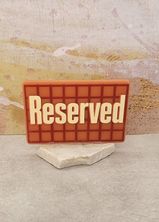 RESERVED SIGN RECT ORANGE 50X75MM