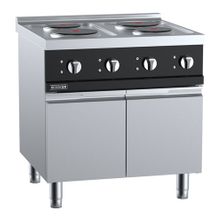 ELECTRIC SOLID PLATE FOUR-ZONE BOILING TOP, B&S SCOOKER