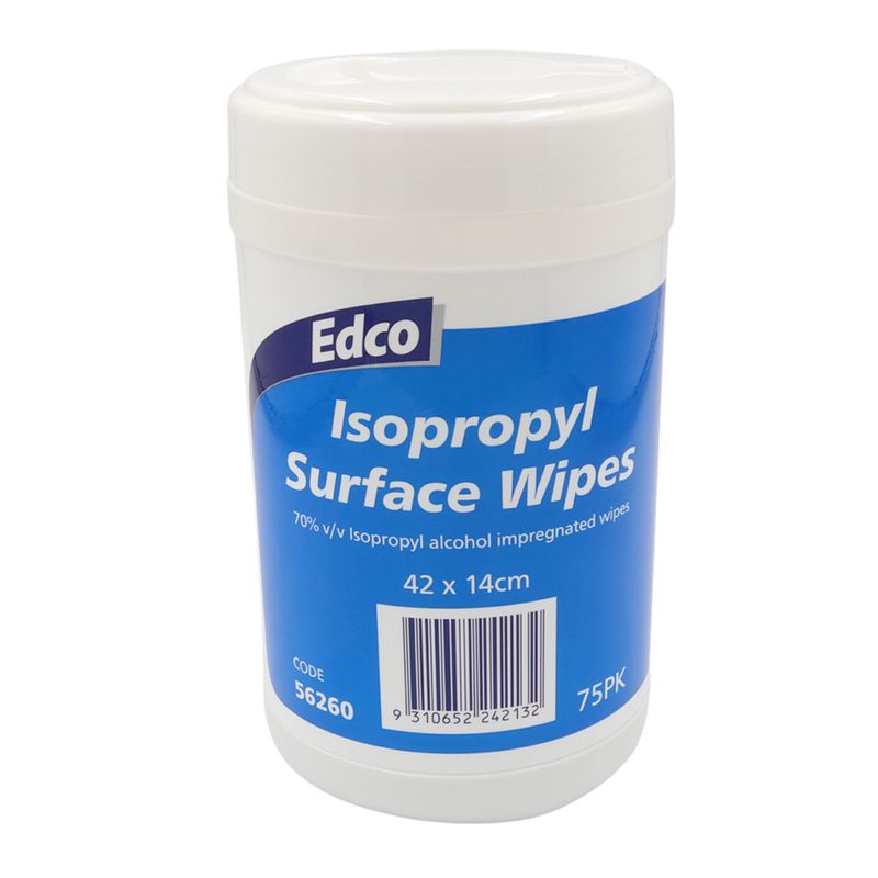 WIPES ISOPROPYL 420X140MM, 75PC TUBE