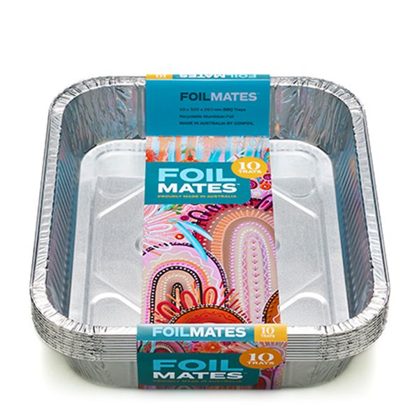 TRAY RECT 320X260X50MM 10PC, FOIL MATES
