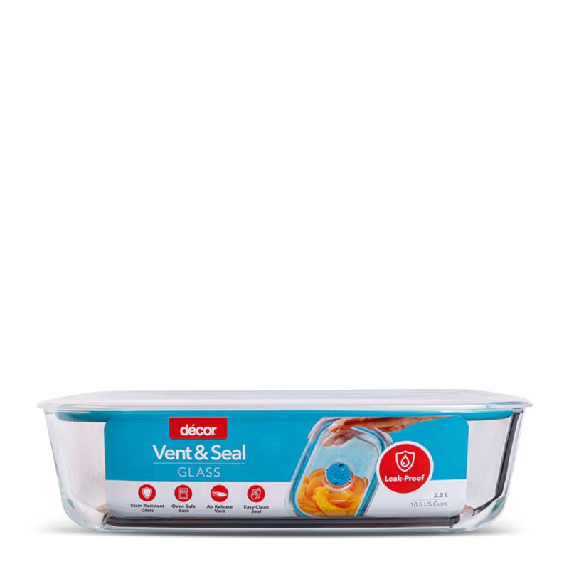 CONTAINER GLASS OBLONG 2.5L, DECOR VENT & SEAL