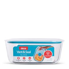 CONTAINER GLASS OBLONG 1L, DECOR VENT & SEAL