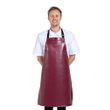 APRON BIB WATERPROOF 68 X 82CM BURGANDY, ZOE