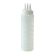BOTTLE SQUEEZE CLEAR 750ML 3 NOZZLE