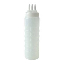 BOTTLE SQUEEZE CLEAR 750ML 3 NOZZLE
