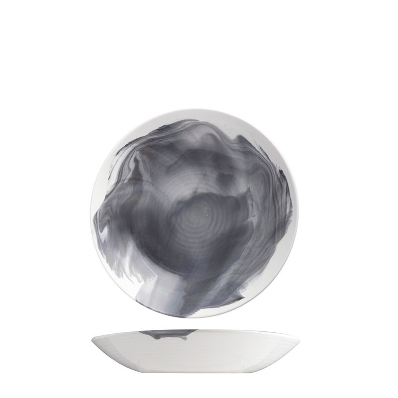 BOWL COUPE BLACK SMOKE 21X4CM, POTTR ASPEN