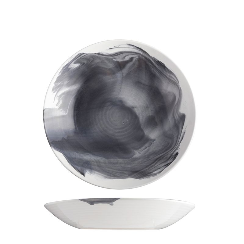 BOWL COUPE BLACK SMOKE 24X4CM, POTTR ASPEN