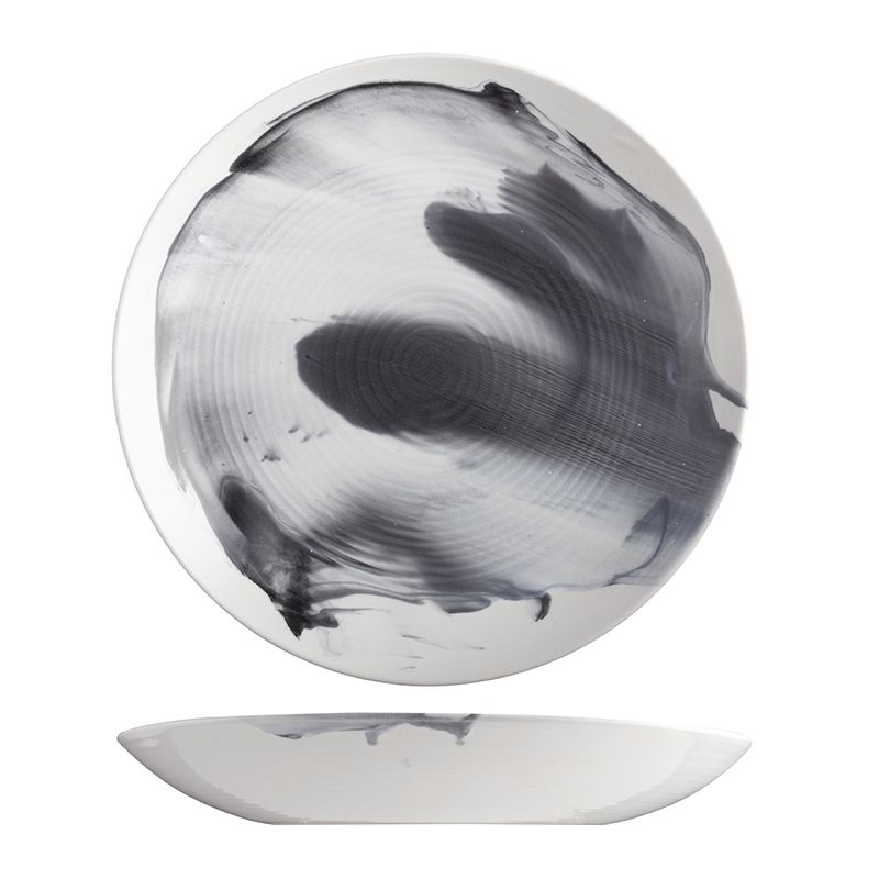 BOWL COUPE BLACK SMOKE 30X4CM, POTTR ASPEN