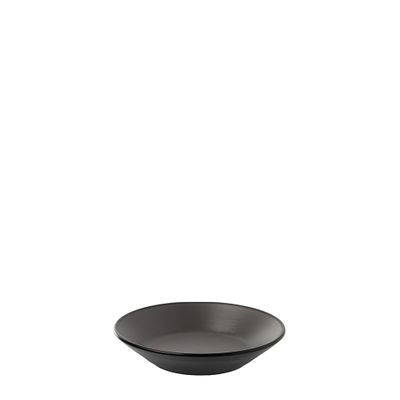 SAUCE DISH GRY/BLK 13CM MELAMINE COUCOU