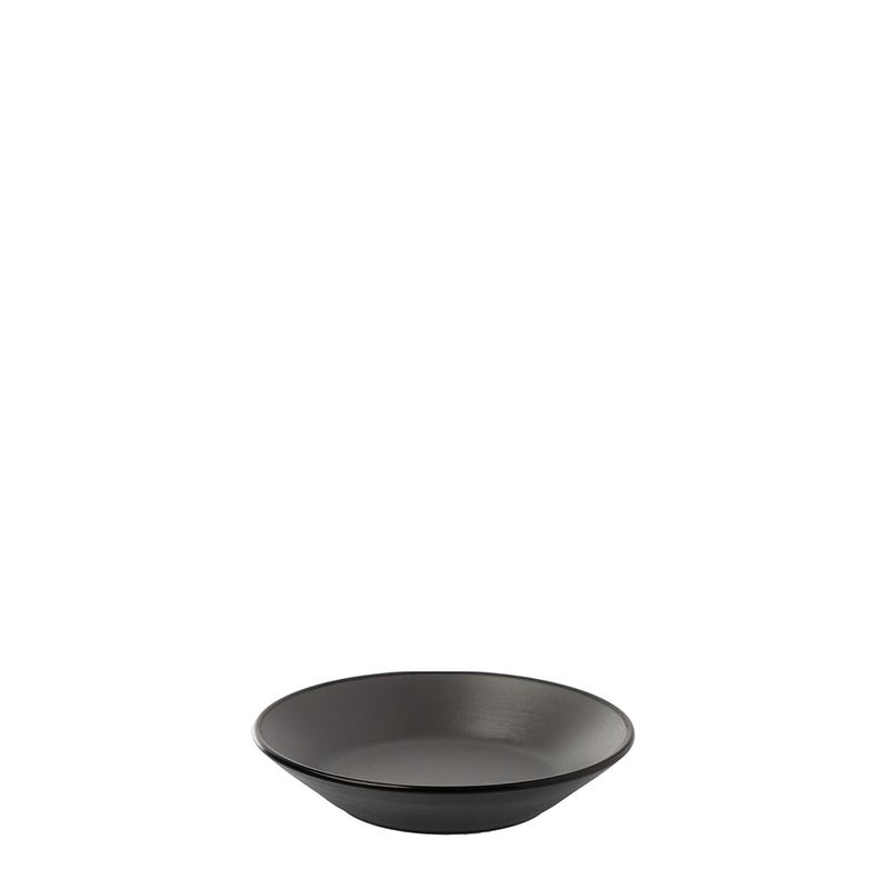 SAUCE DISH GRY/BLK 13CM MELAMINE COUCOU