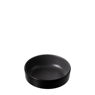 SAUCE DISH GRY/BLK 127MM MELAMINE COUCOU