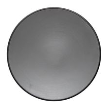 PLATE RND GRY/BLK 25CM MELAMINE COUCOU