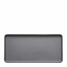 PLATE GRY/BLK 25X12CM MELAMINE COUCOU 828331-G