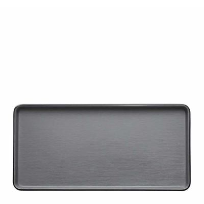 PLATE GRY/BLK 25X12CM MELAMINE COUCOU 828331-G