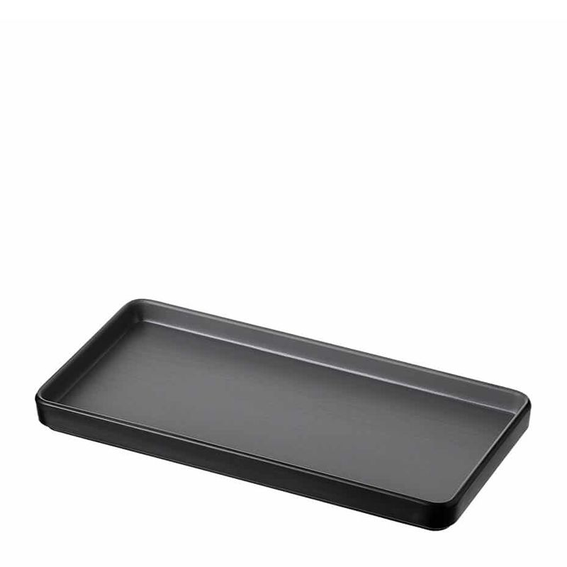 PLATE GRY/BLK 25X12CM MELAMINE COUCOU 828331-G