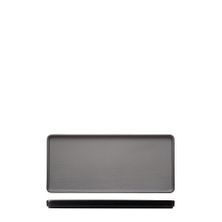 PLATE GRY/BLK 32.5X15CM MELAMINE COUCOU