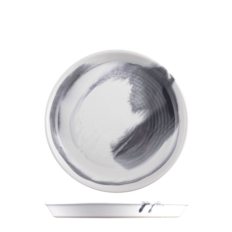 PLATE BLACK SMOKE 23X2.5CM, POTTR FINN