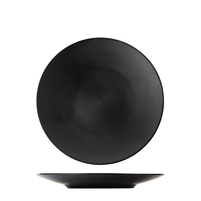 PLATE BLK/BLK 25CM MELAMINE COUCOU