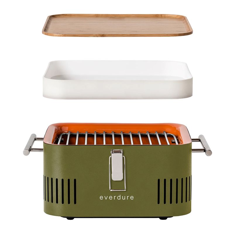 BARBEQUE CHARCOAL PORTABLE CUBE KHAKI