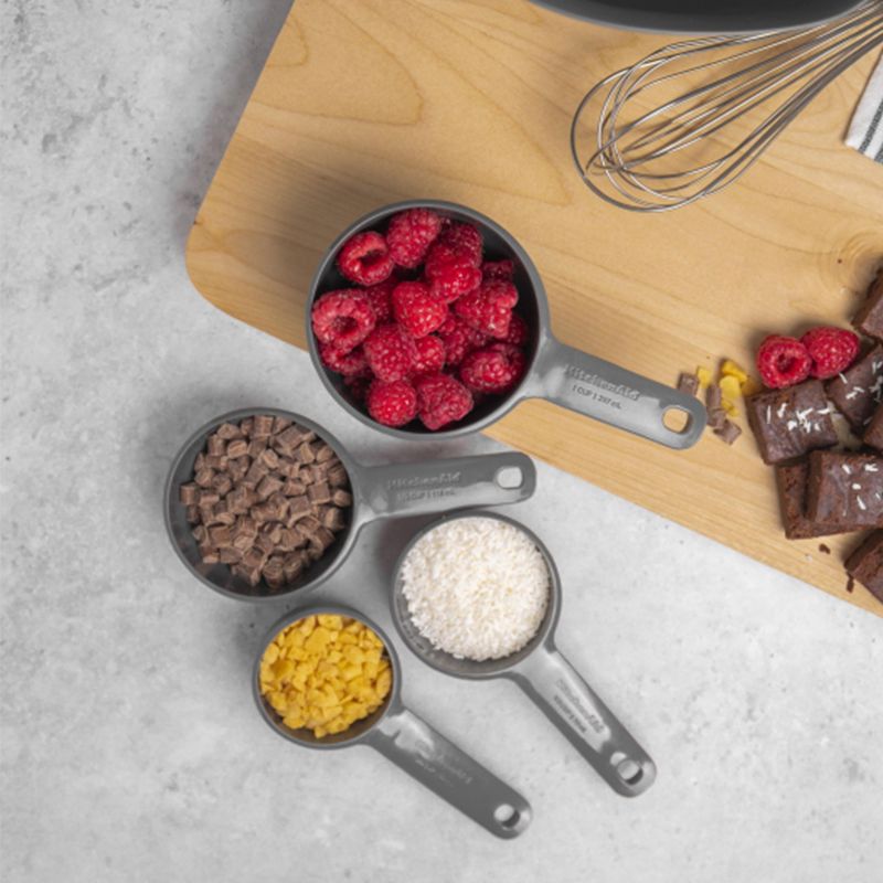 MEASURING CUPS SET-4 GREY, KITCHENAID