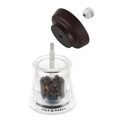 MILL PEPPER ACRYLIC/BLK WOOD 95MM, HOLBORN