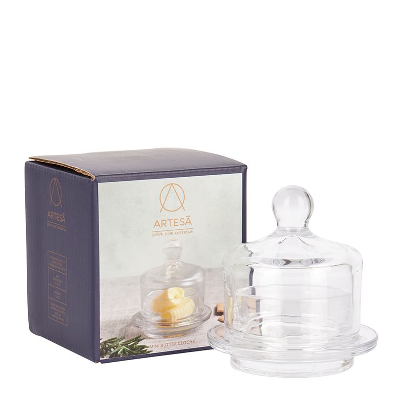 MINI BUTTER CLOCHE GLASS 5X9CM, ARTESA