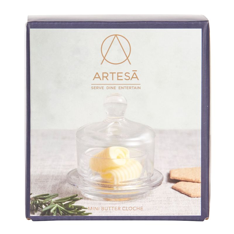 MINI BUTTER CLOCHE GLASS 5X9CM, ARTESA