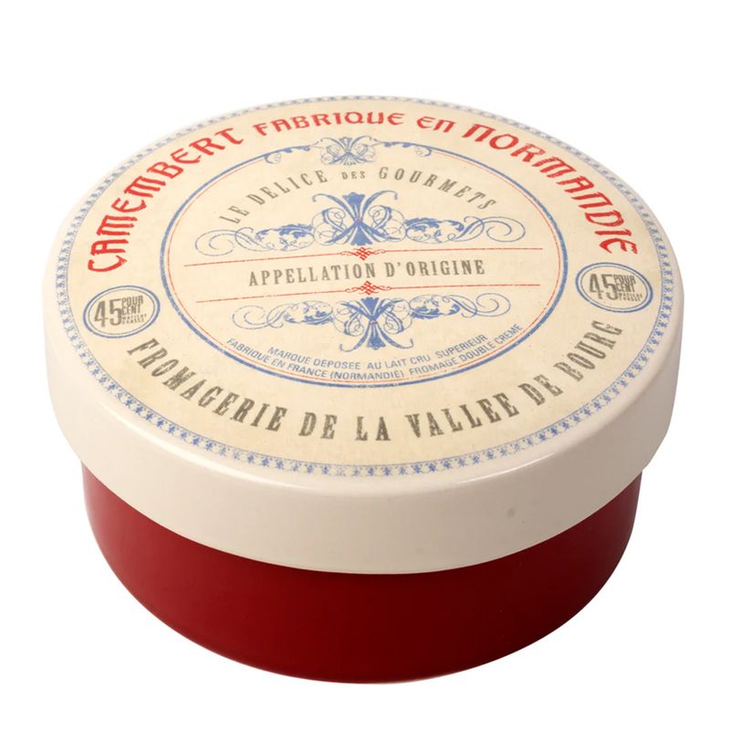 CHEESE BAKER CERAMIC RED/WHT 12X5.5CM, ARTESA