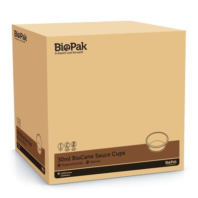 CUP SAUCE NATURAL BIOCANE 30ML, BIO 1000CTN