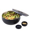 BOWL BLACK 950ML S/S INSULATED W LID OASIS