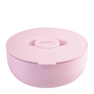 BOWL PINK 950ML S/S INSULATED W LID OASIS