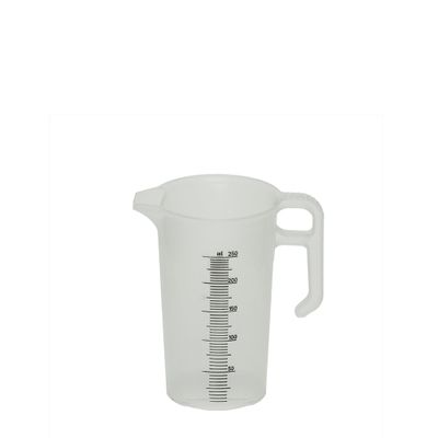 MEASURING JUG CLR SCALE 0.25LT POLY, POURMAXX