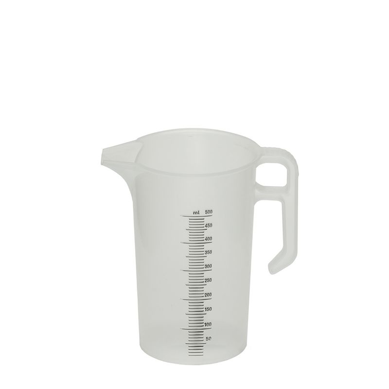 MEASURING JUG CLR SCALE 0.5LT POLY, POURMAXX