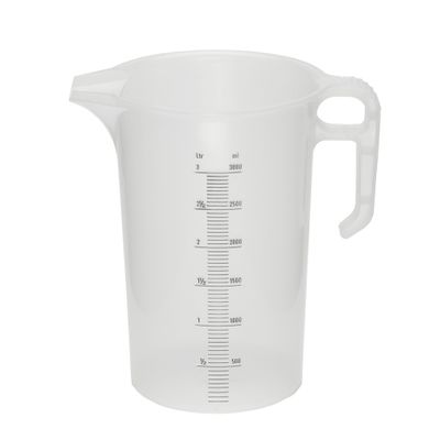 MEASURING JUG CLR SCALE 3LT POLY, POURMAXX