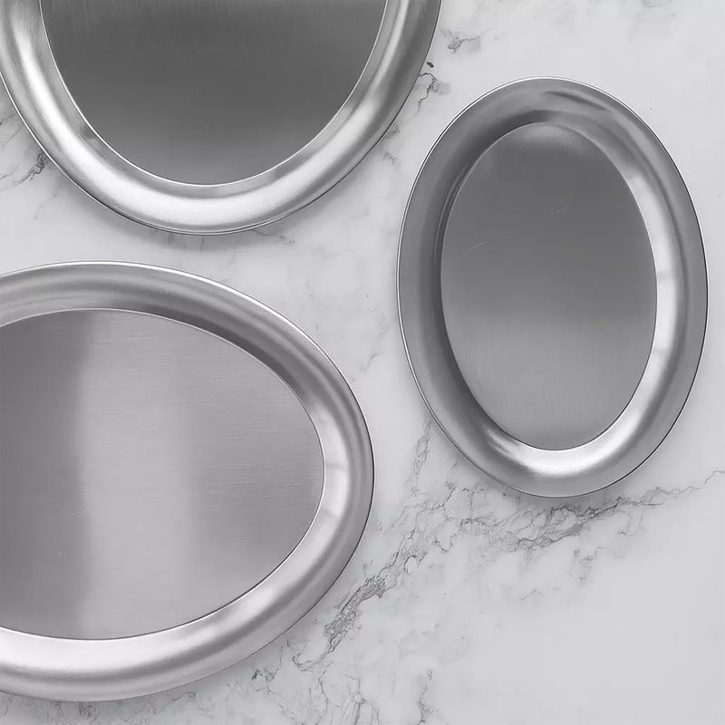 PLATTER OVAL S/S 200MM MODA SATIN