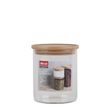 STORAGE JAR GLASS ROUND 850ML, DECOR BAMBOO