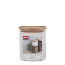 STORAGE JAR GLASS ROUND 850ML, DECOR BAMBOO