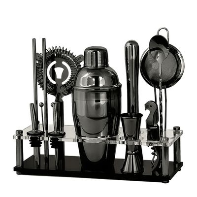 COCKTAIL SET 14PC BLK CHROME, SIGNATURE