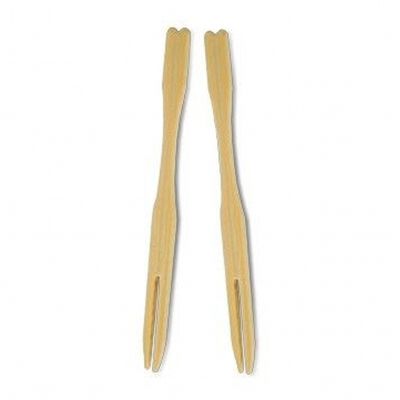 FORK 9CM WOOD, 100PCES